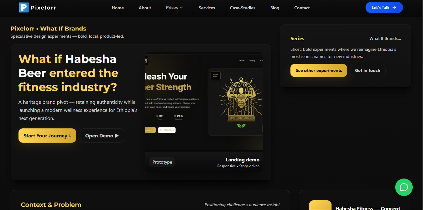 Habesha Beer — Fitness Concept